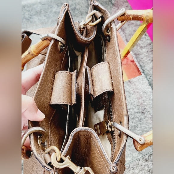 SOLD!!2for350)Original Gucci bamboo two way bag - Picture 8 of 16